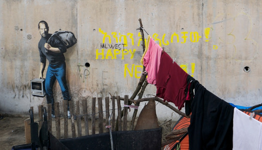 Steve Jobs, il migrante | Secondo Banksy Steve Jobs, il migrante | Secondo Banksy